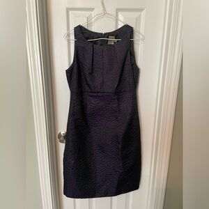 Just Taylor Jacquard metallic blue and purple sheath dress